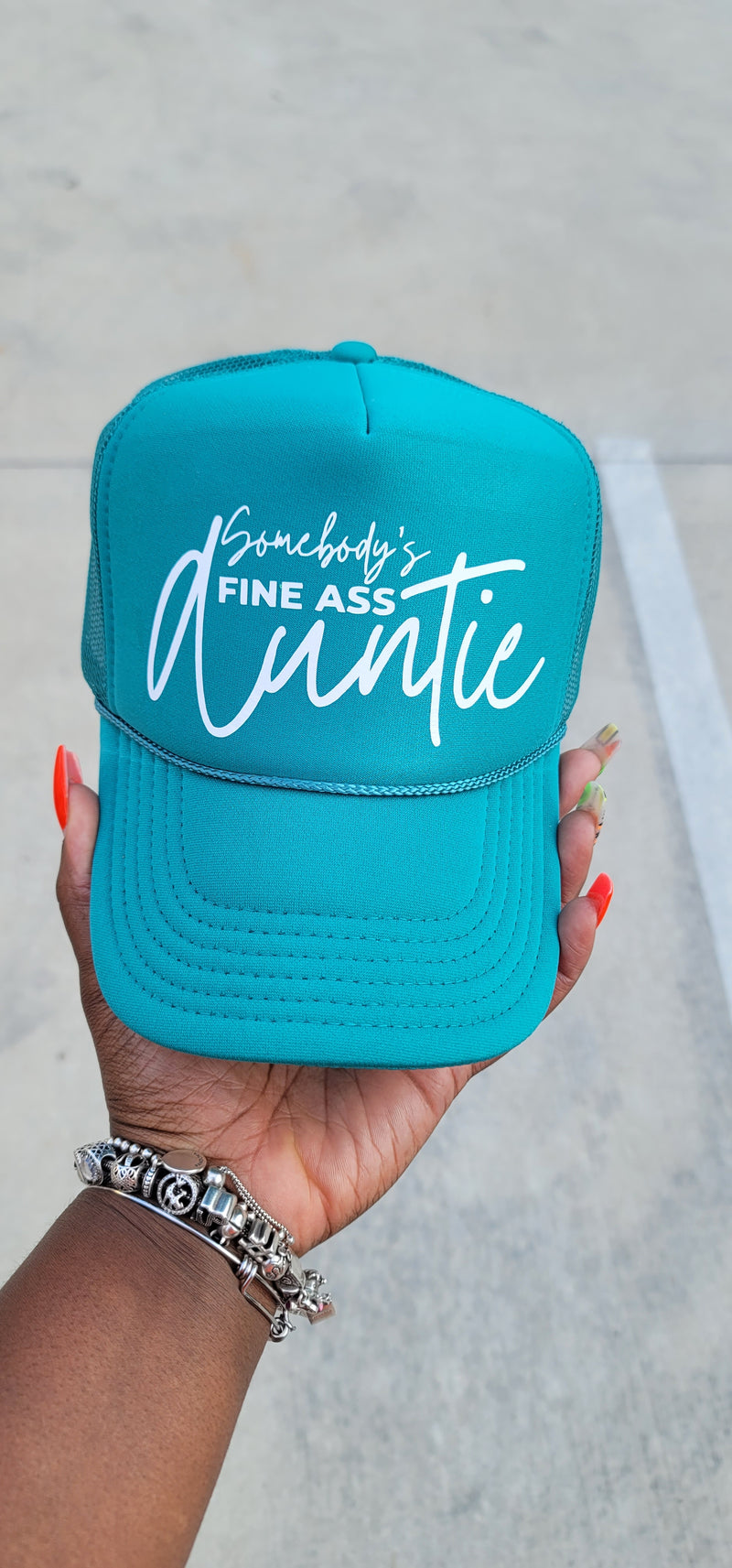 Somebody's Fine Auntie Trucker Hat